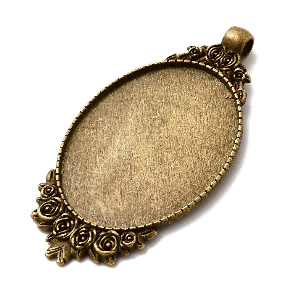 10Pcs Vintage Style Alloy Carv - огляд і ціна Bezels Set Pendant