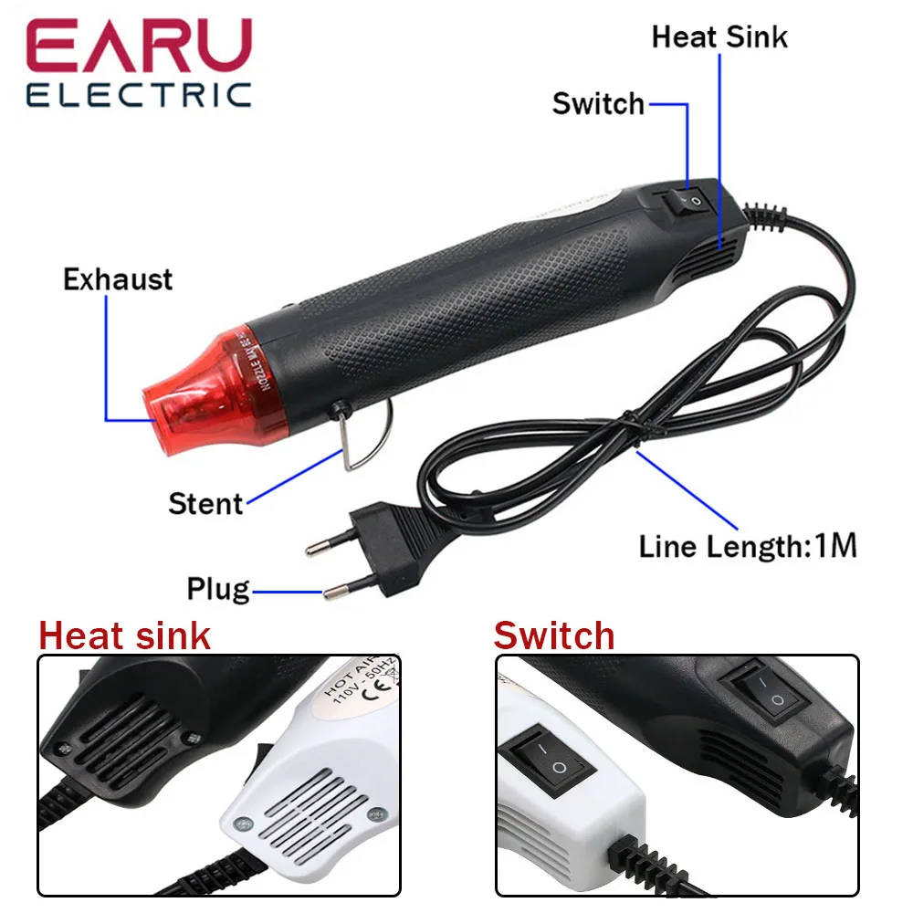 300W Mini Hot Air Gun Handheld - огляд і ціна Heat Gun Small