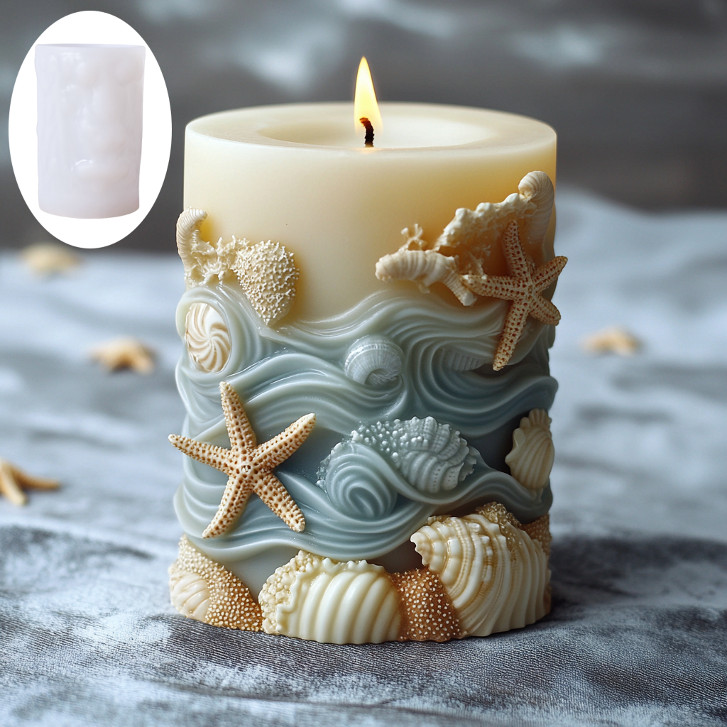 DIY Ocean style relief cylindr - огляд і ціна Resin Ocean Wave Mold