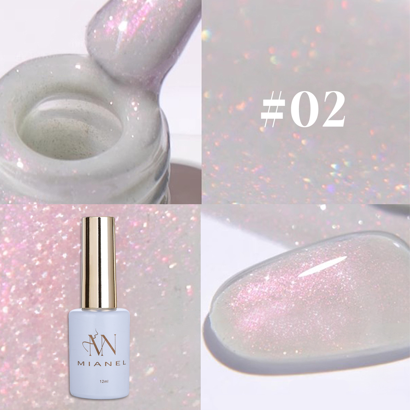 MIANEL 12ML 1PCS Fugitive Whit - огляд і ціна Resin Glitter Pack