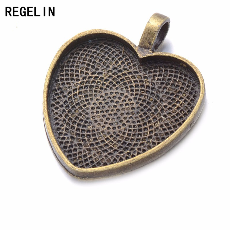 REGELIN Heart Cabochons Settin - огляд і ціна Bezels Set Pendant