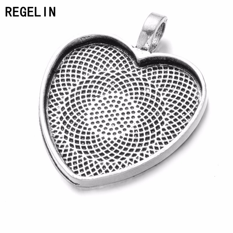 REGELIN Heart Cabochons Settin - огляд і ціна Bezels Set Pendant