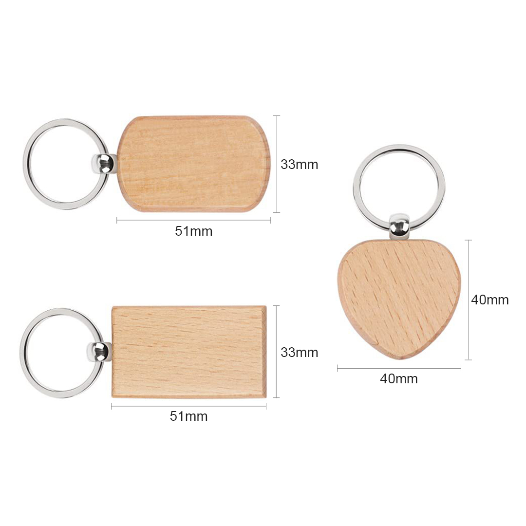 20PCS Unfinished Wood Keychain - огляд і ціна Wood Ring Blank