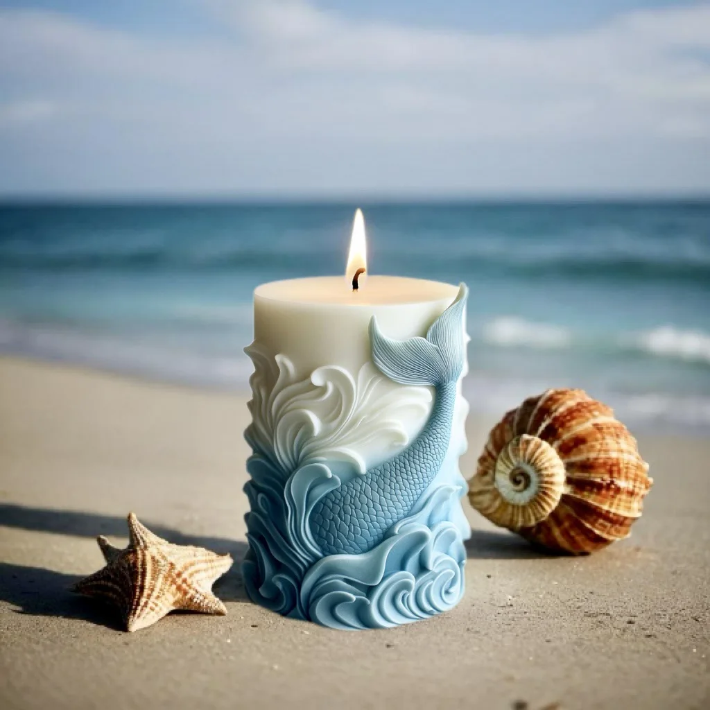 2024 ocean wave foam cylindric - огляд і ціна Resin Ocean Wave Mold