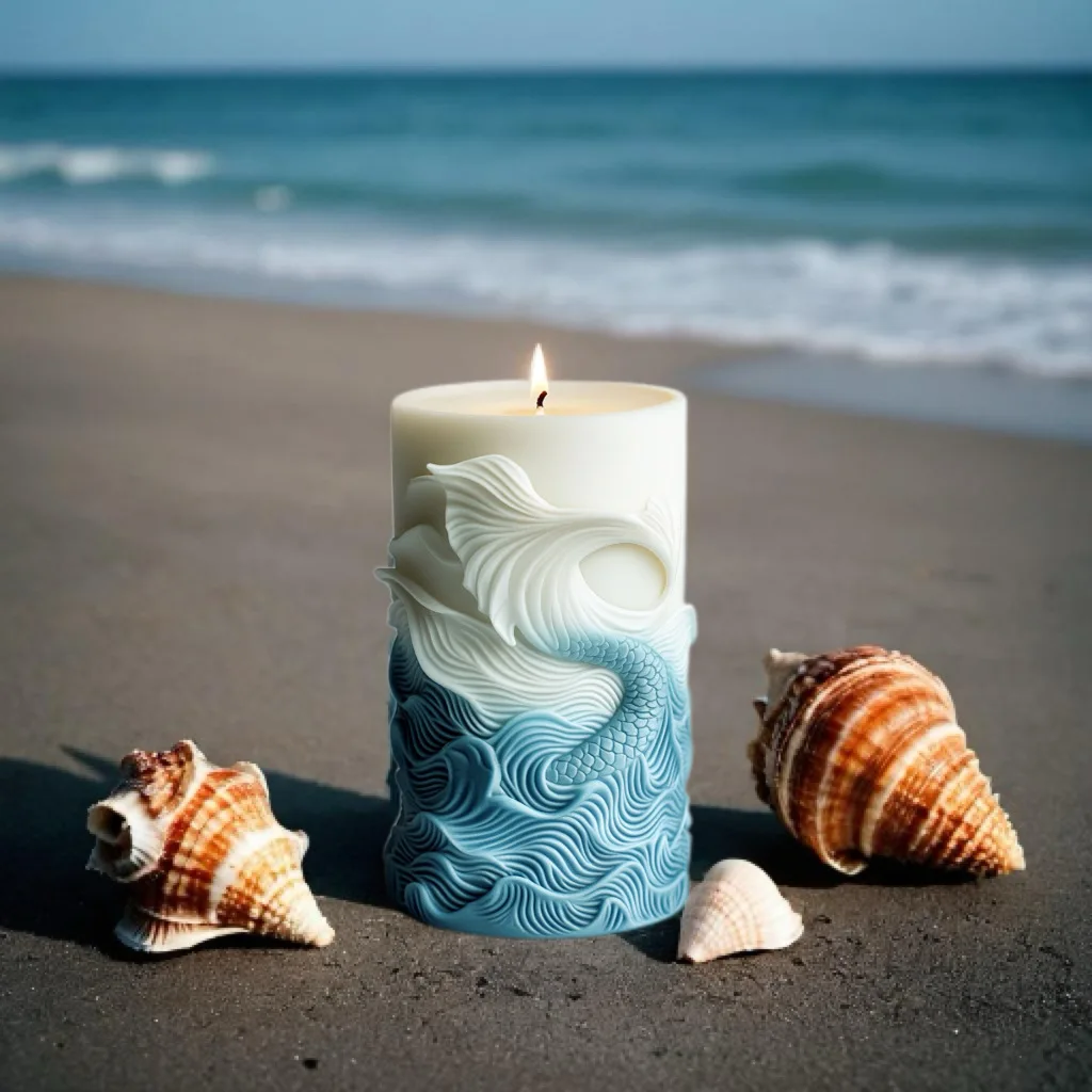 2024 ocean wave foam cylindric - огляд і ціна Resin Ocean Wave Mold