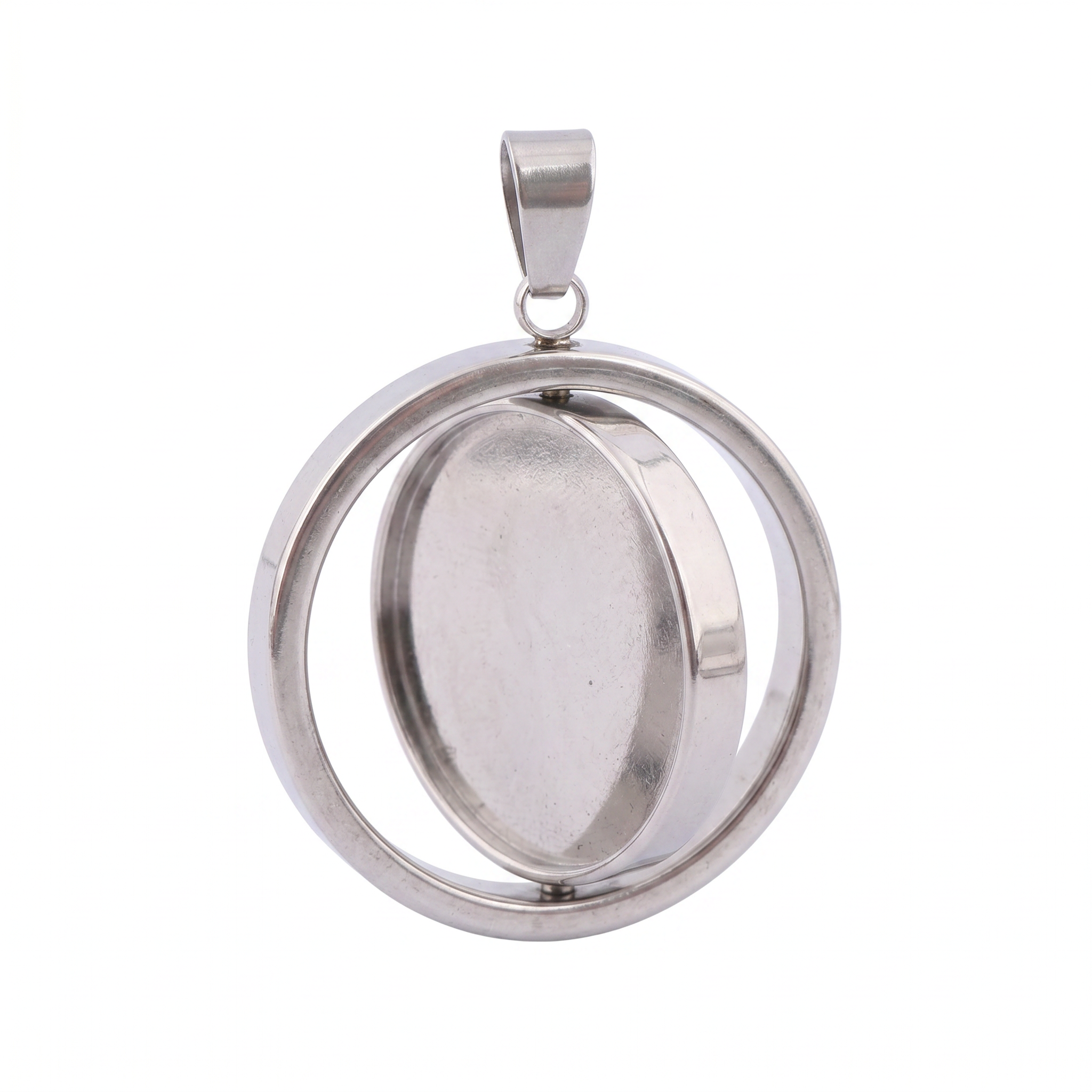 3pcs Stainless Steel  Rotatabl - огляд і ціна Bezels Set Pendant