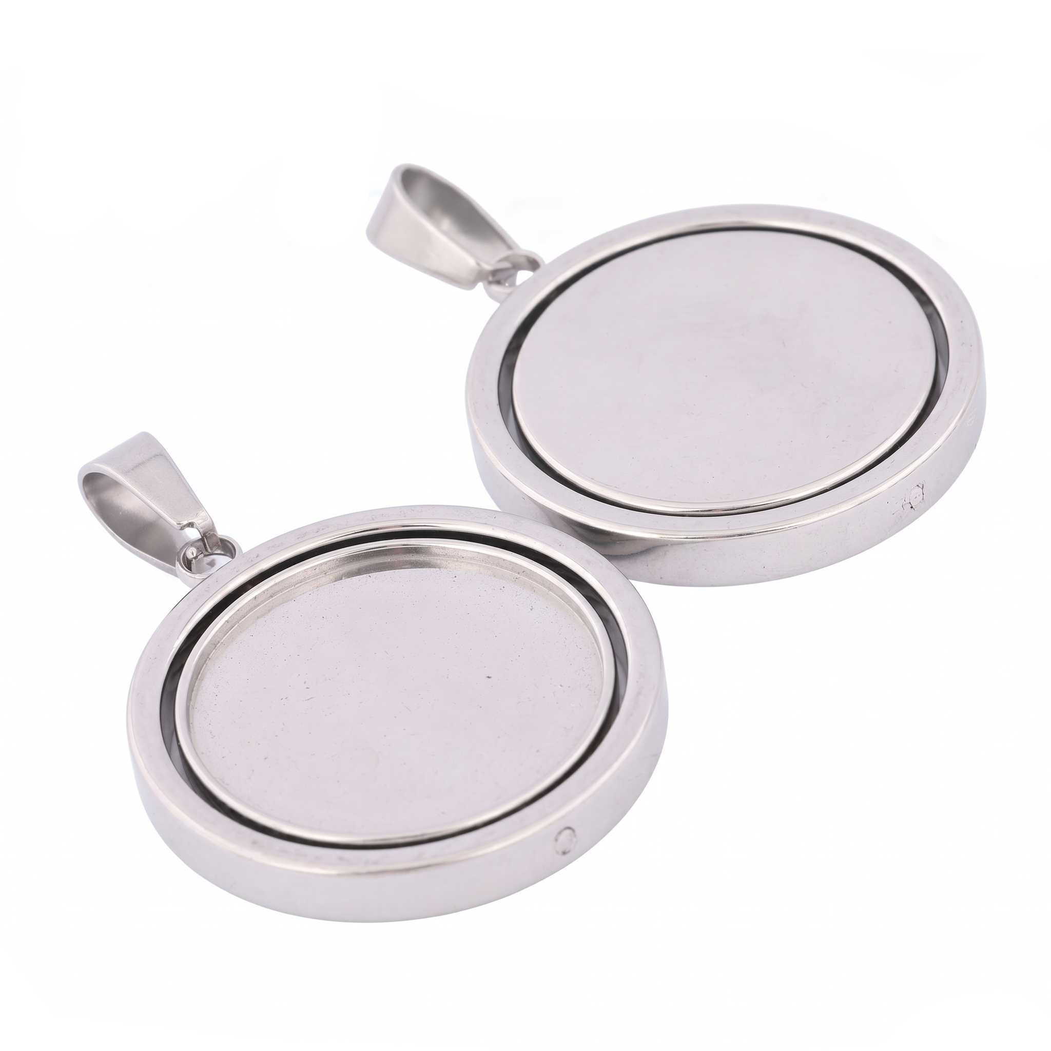 3pcs Stainless Steel  Rotatabl - огляд і ціна Bezels Set Pendant