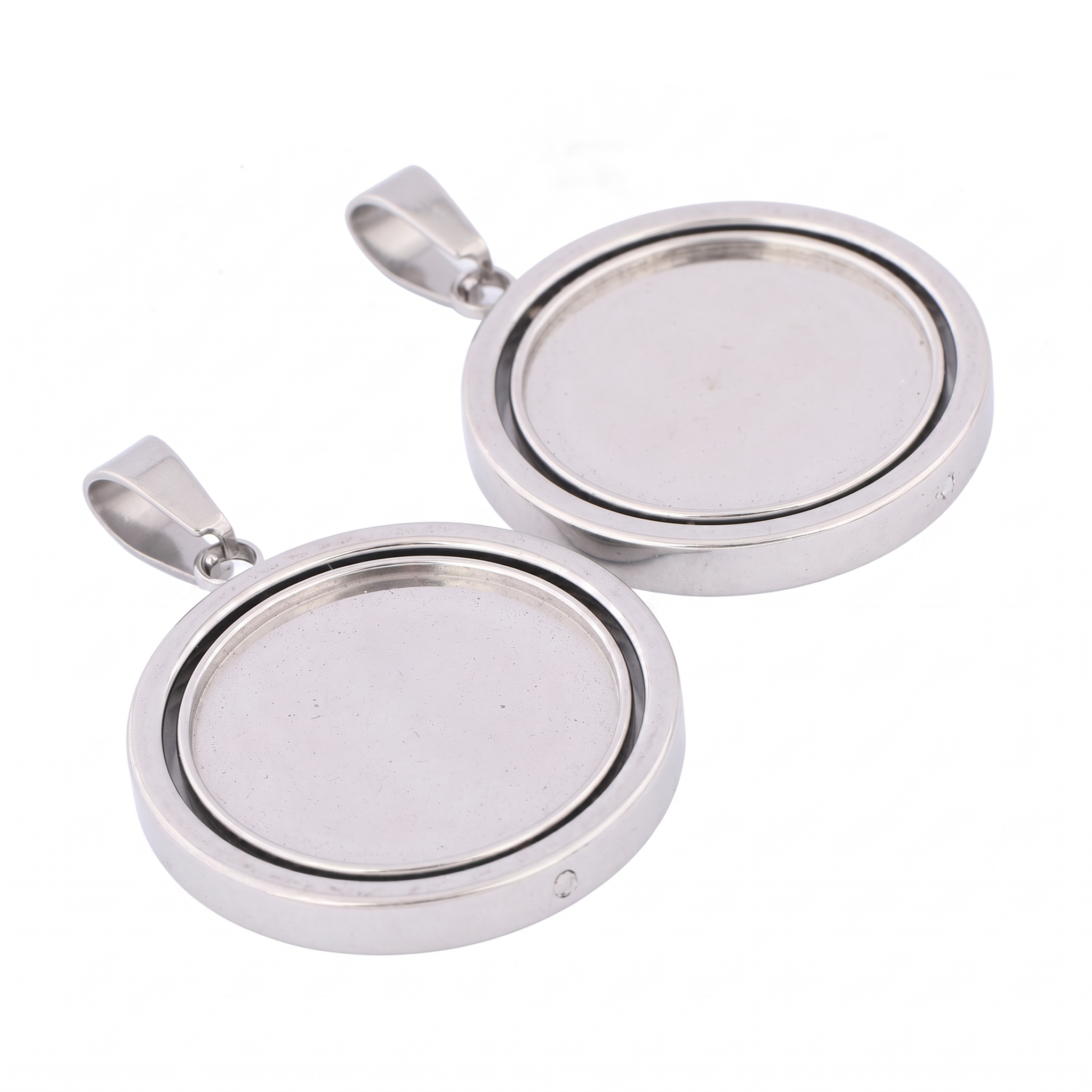 3pcs Stainless Steel  Rotatabl - огляд і ціна Bezels Set Pendant