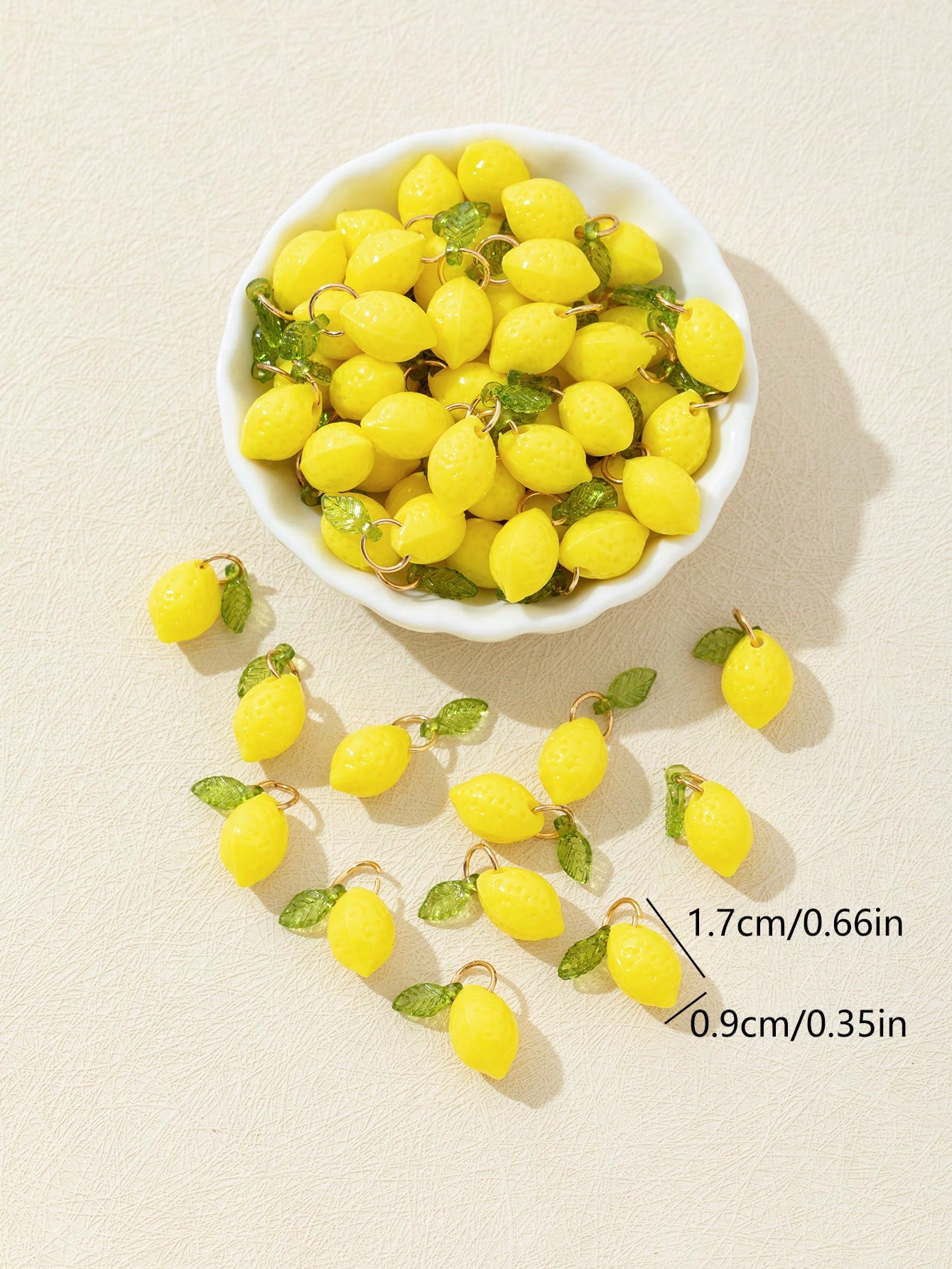 10Pcs 3D Lemon Resin Charms Pe - огляд і ціна Resin Craft Material