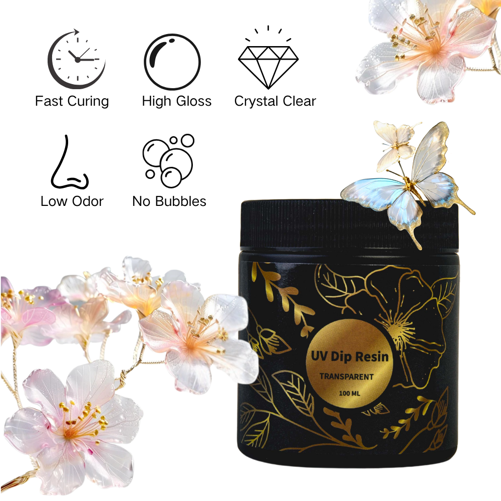 UV DIP Resin Glue Set 50/100ml - огляд і ціна Resin Jewelry Kit