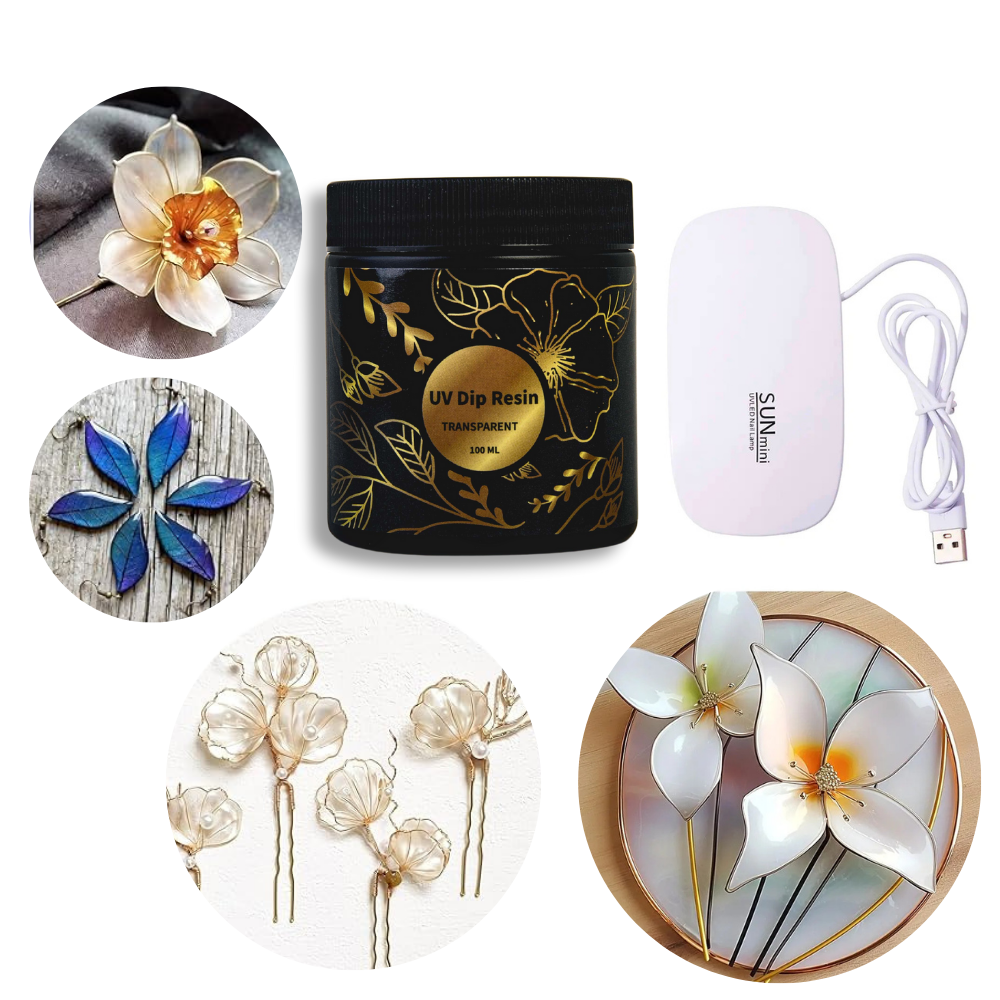 UV DIP Resin Glue Set 50/100ml - огляд і ціна Resin Jewelry Kit