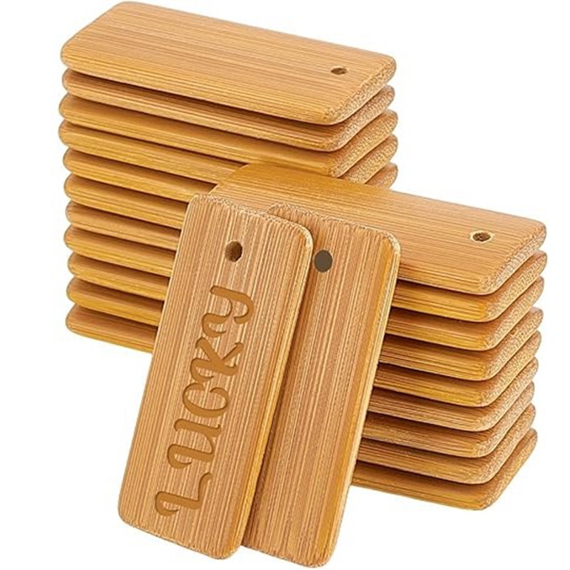 50pcs Wooden Tags Key Ring Bla - огляд і ціна Wood Ring Blank
