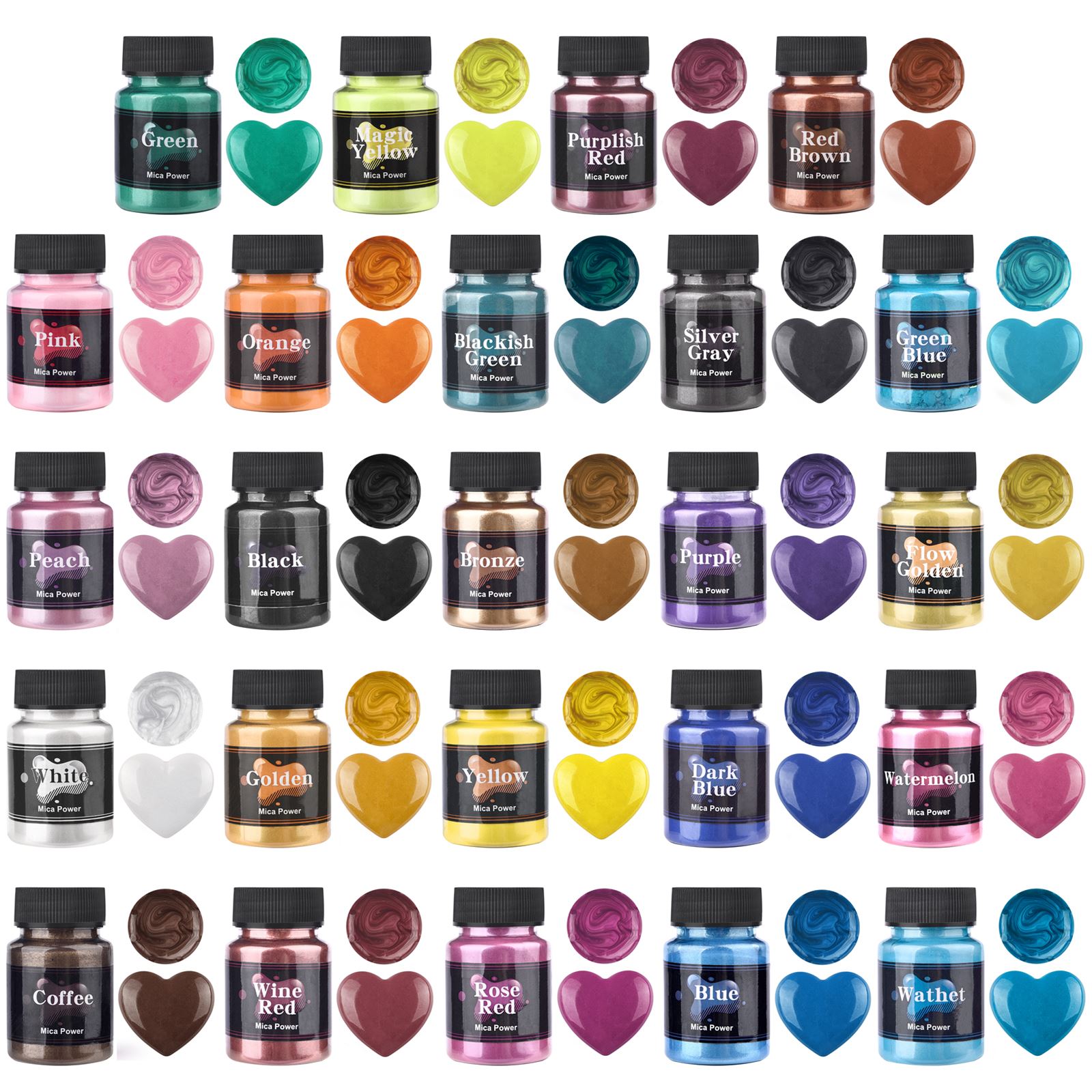 50ml 24 Colors Resin Pearl Pow - огляд і ціна Resin Pigment Set