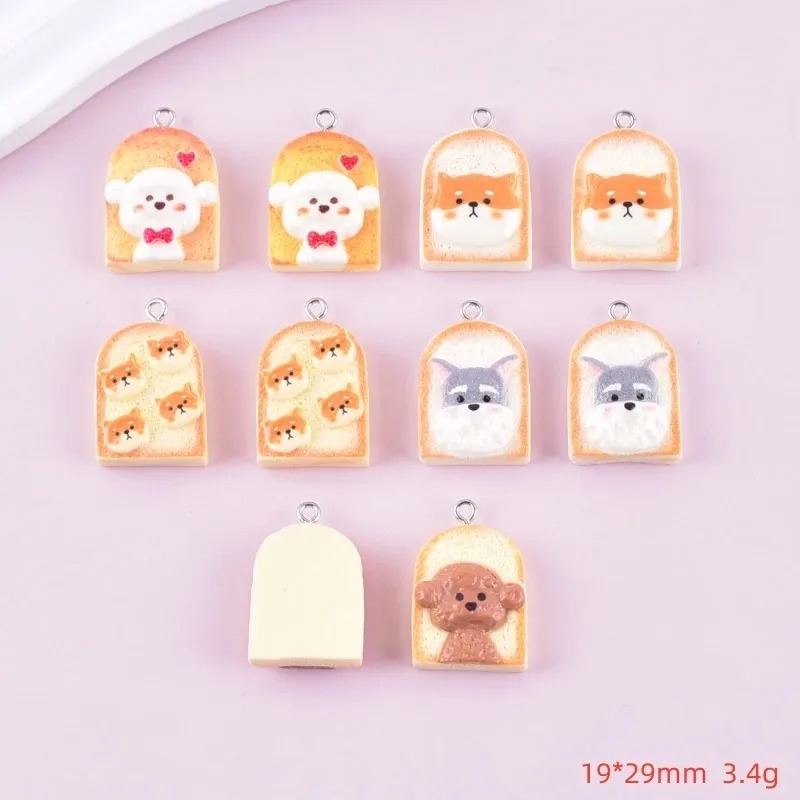 10Pcs Cute Toast Dog Resin Pen - огляд і ціна Resin Craft Material