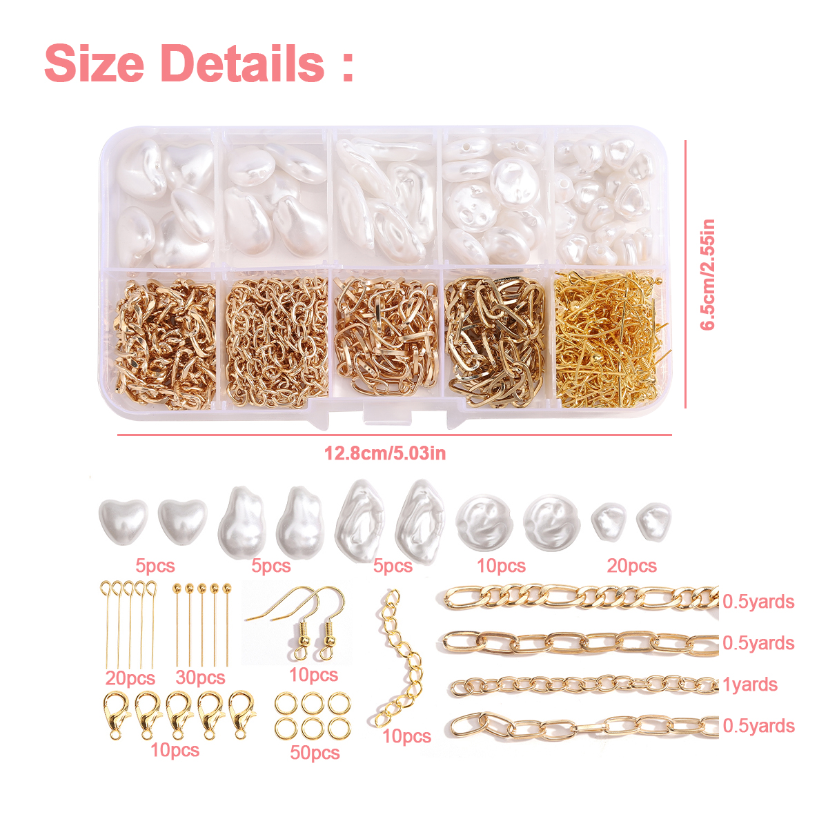 179/366pcs 1Box ABS Irregular  - огляд і ціна Resin Jewelry Kit