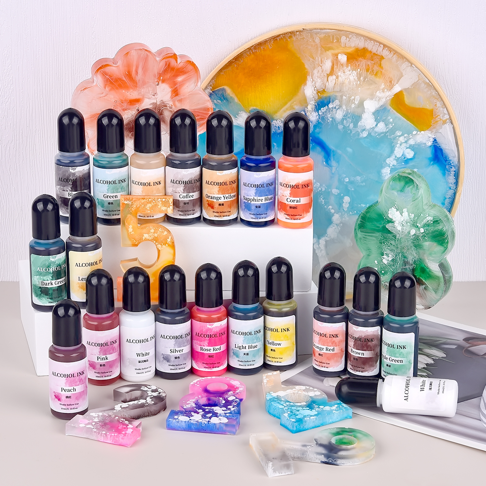 1set Art Ink Alcohol Epoxy Res - огляд і ціна Resin Dye Alcohol
