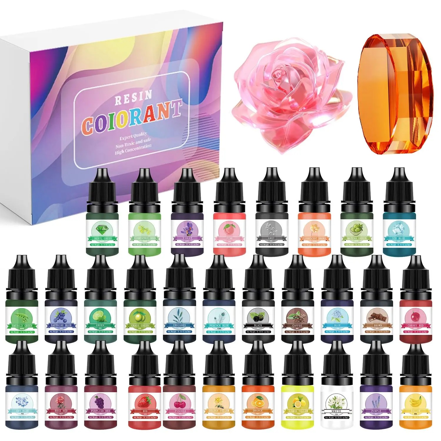 30Colors 5ml Epoxy Resin Pigme - огляд і ціна Resin Jewelry Kit