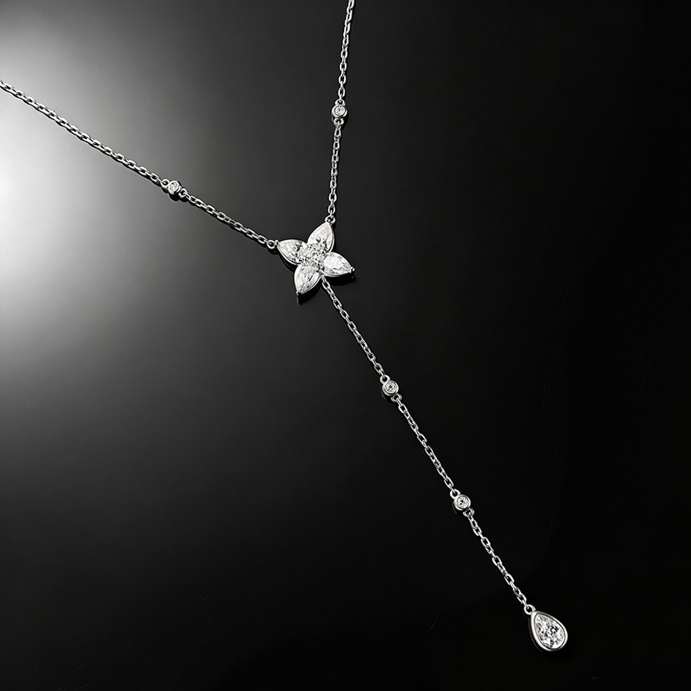 Pear/Round Bezel Set Moissanit - огляд і ціна Bezels Set Pendant