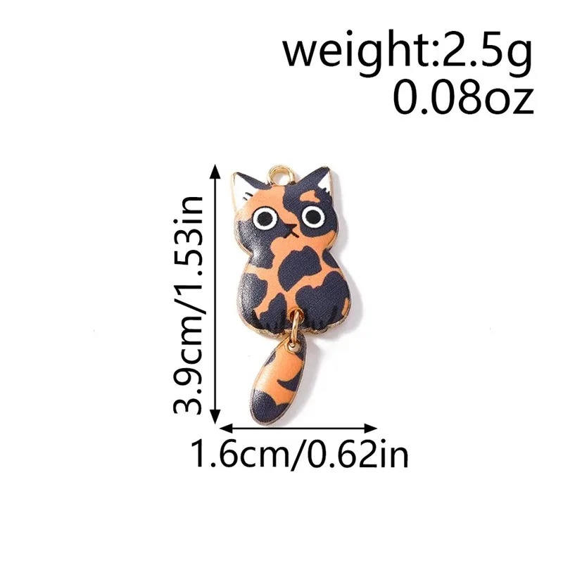 10Pcs 16×39mm Cute Cartoon Cat - огляд і ціна Resin Craft Material