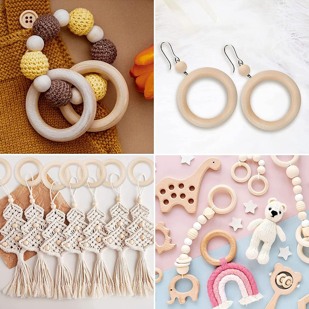 20PCS Wooden Rings for Craft 5 - огляд і ціна Wood Ring Blank