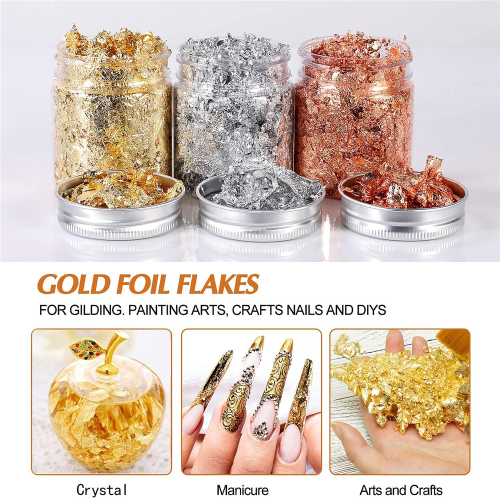 Imitation Rose Gold Silver Cop - огляд і ціна Gold Foil Flakes