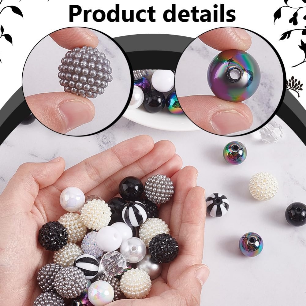 106pcs Chunky Beads 12 Styles  - огляд і ціна Crafting Resin