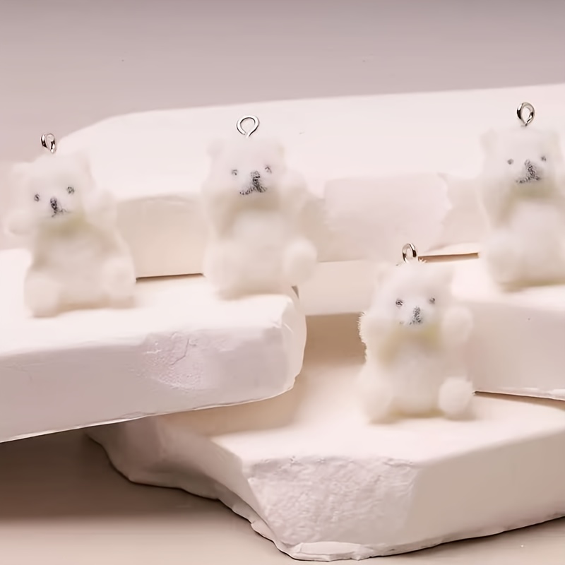 6Pcs Polar Bear Resin Charms C - огляд і ціна Resin Craft Material