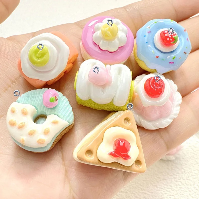 10Pcs Mini Simulated Cute Cake - огляд і ціна Resin Craft Material