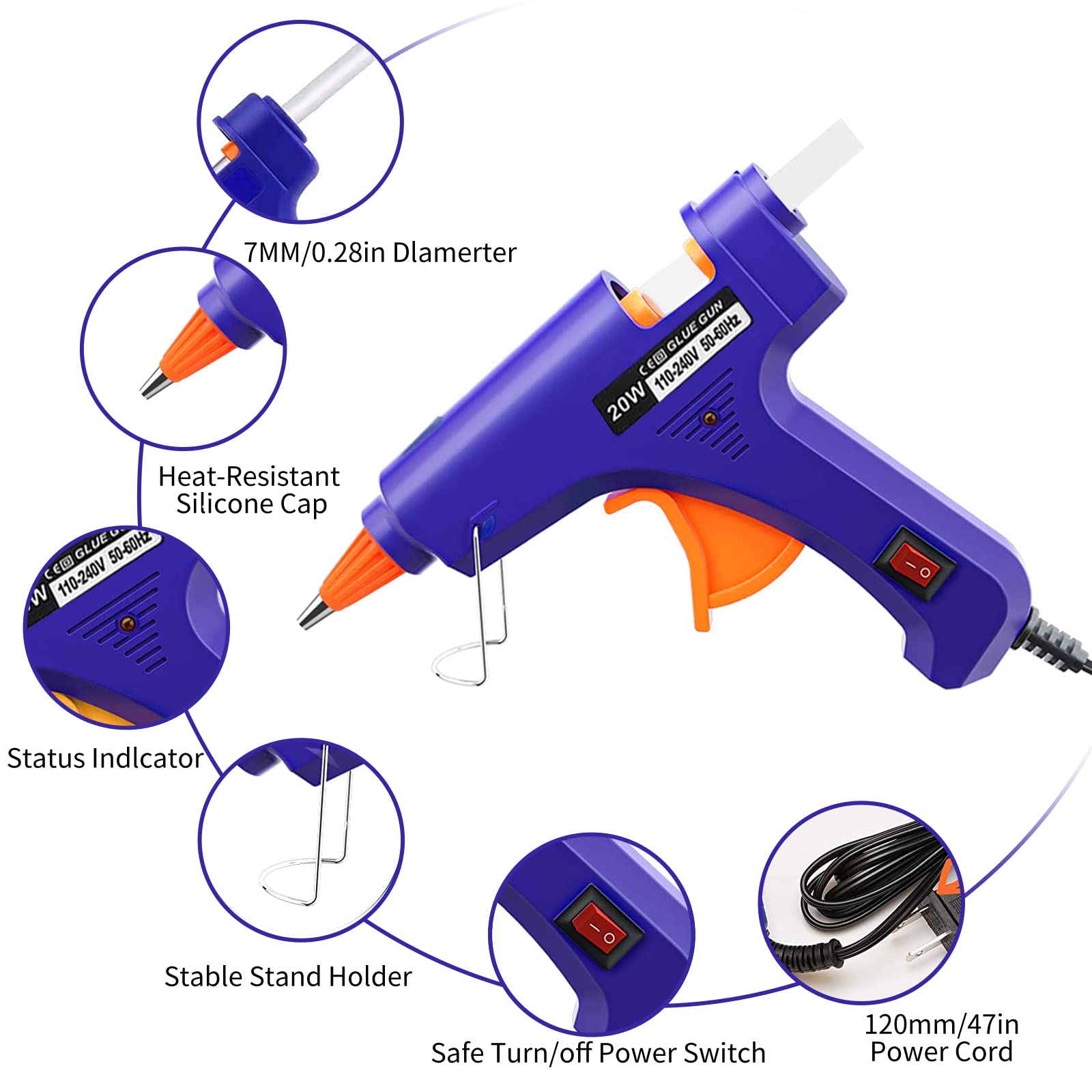 20W Hot Melt Glue Gun Househol - огляд і ціна Heat Gun Small