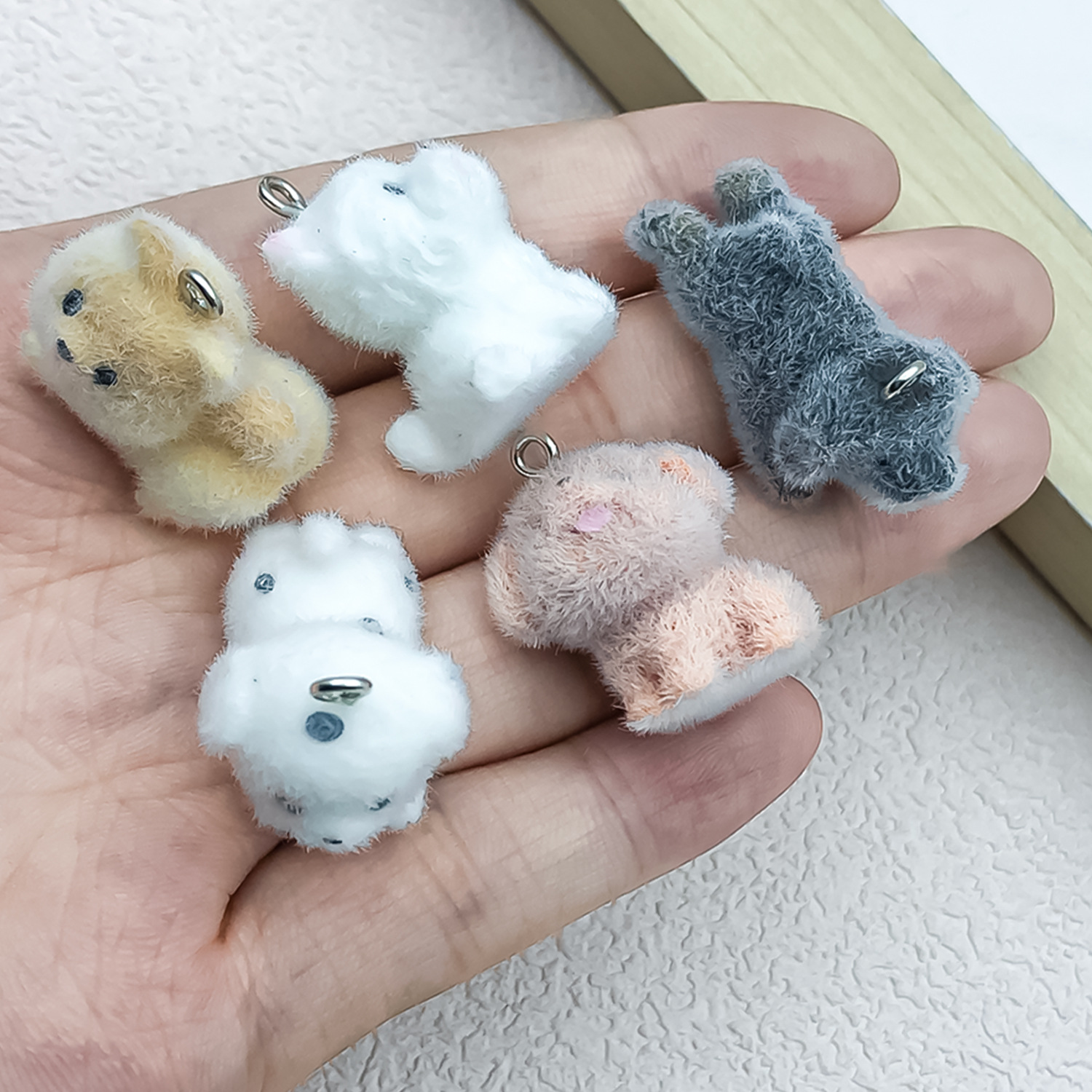 5pcs&1pc Flocked Resin Animal  - огляд і ціна Resin Craft Material
