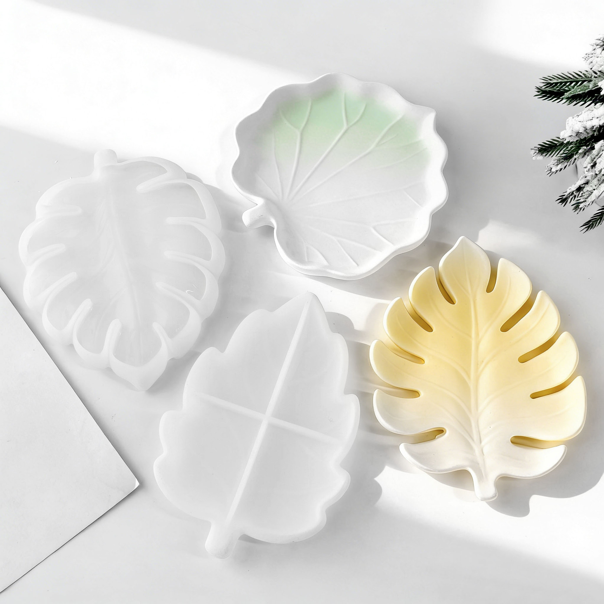 DIY Gypsum Form Leaf Coaster S - огляд і ціна Serving Tray Mold