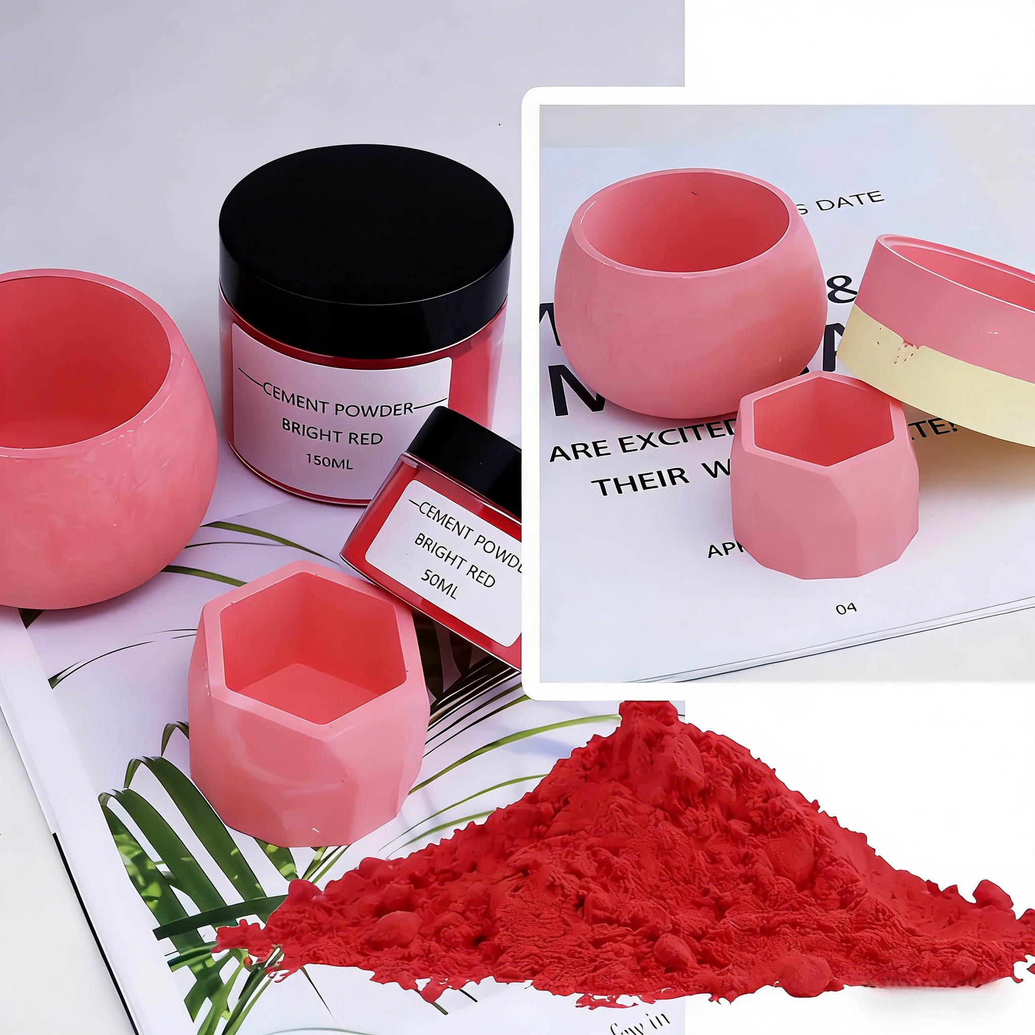 6-Color Gypsum Cement Pigment  - огляд і ціна Resin Pigment Set