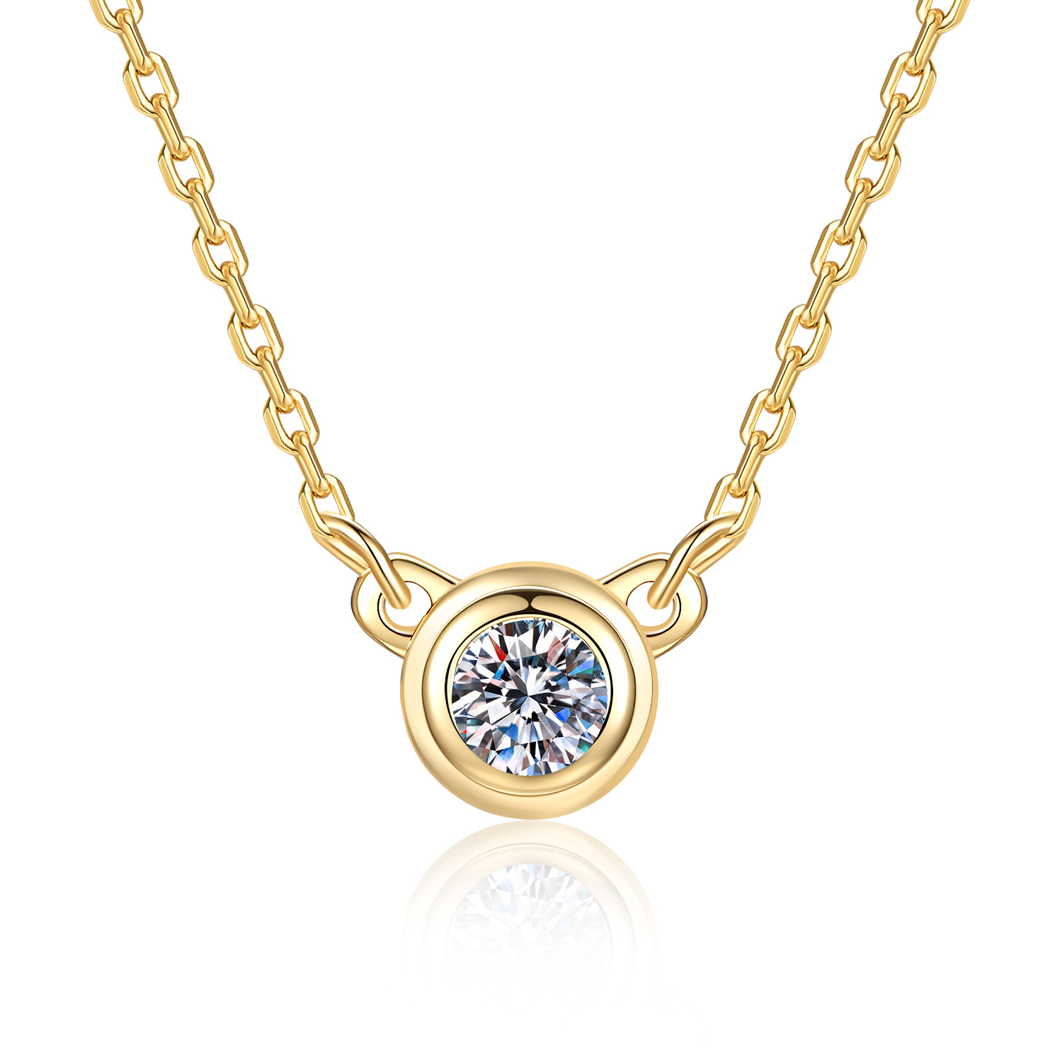 S925 Sterling Silver Moissanit - огляд і ціна Bezels Set Pendant