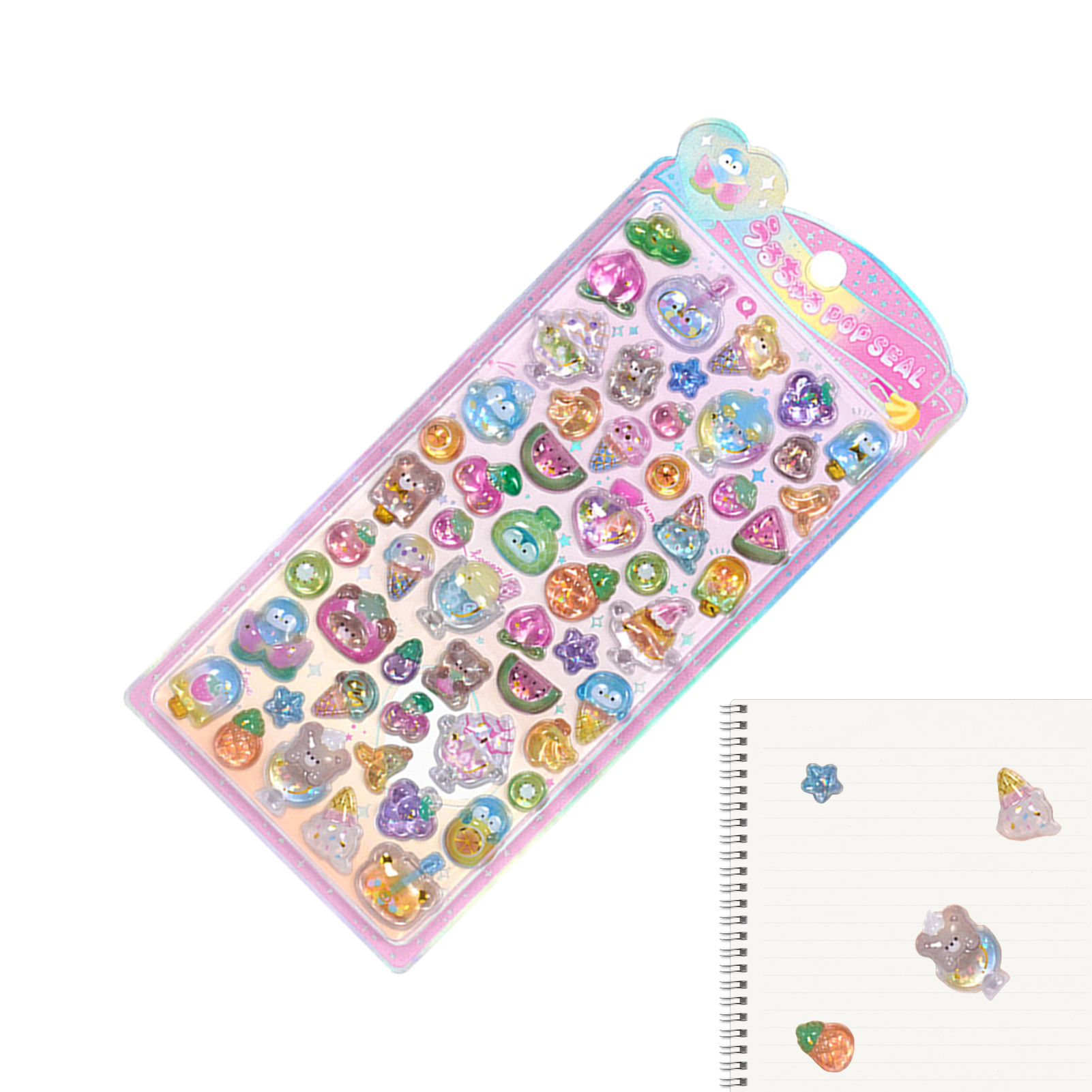 Cute Animal Sticker Pack 3D Sp - огляд і ціна Resin Glitter Pack