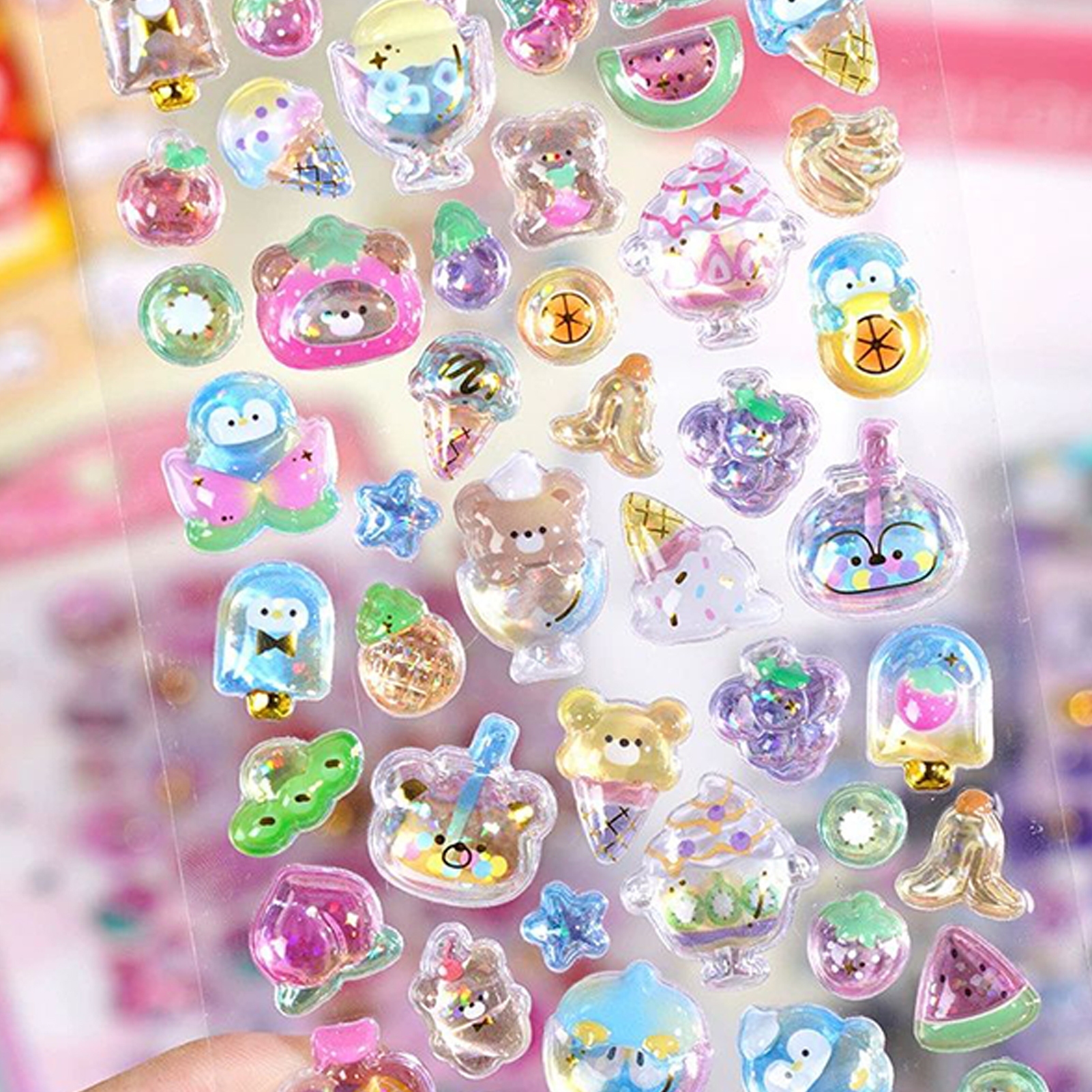 Cute Animal Sticker Pack 3D Sp - огляд і ціна Resin Glitter Pack