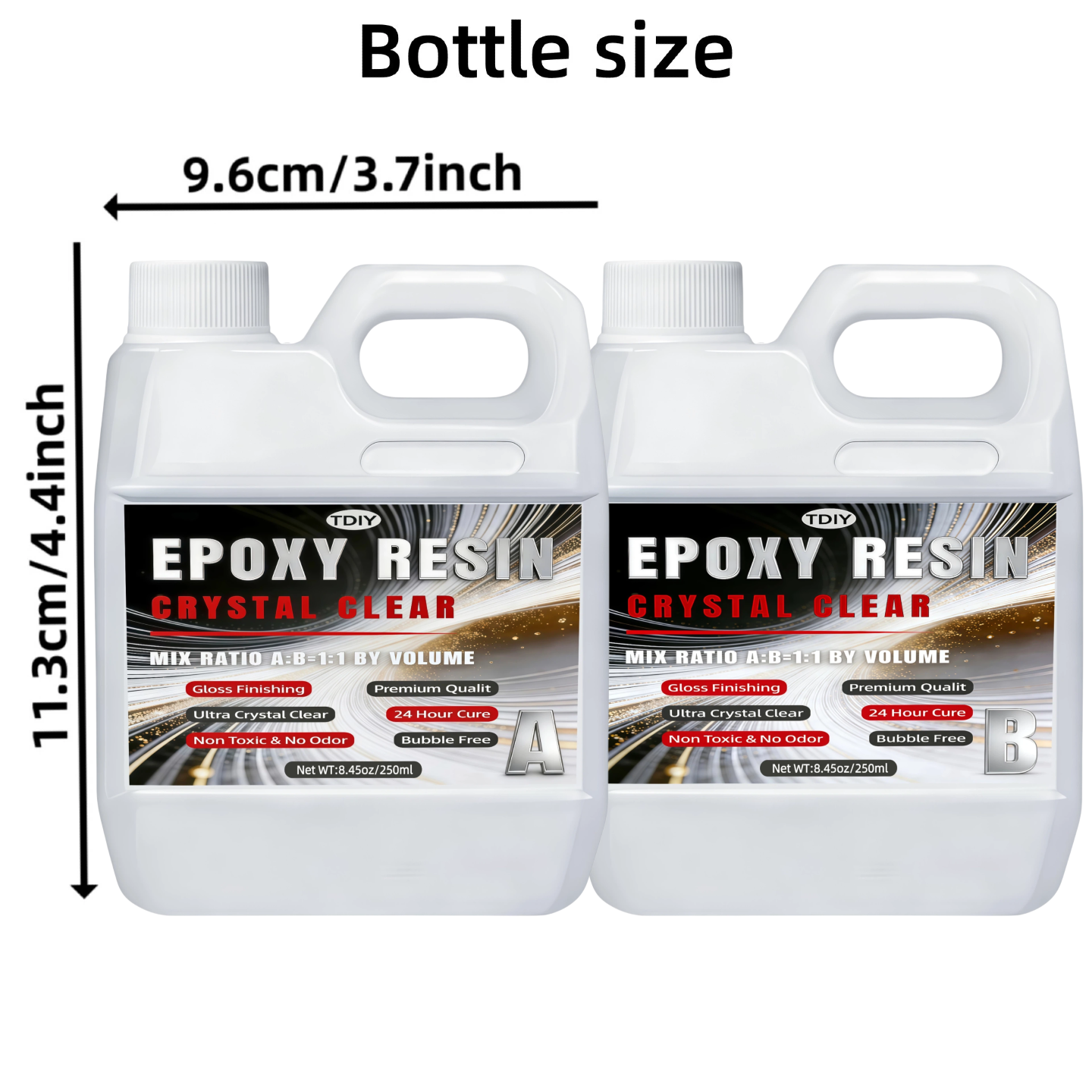 1:1 Crystal Clear Epoxy Resin  - огляд і ціна Gold Foil Flakes