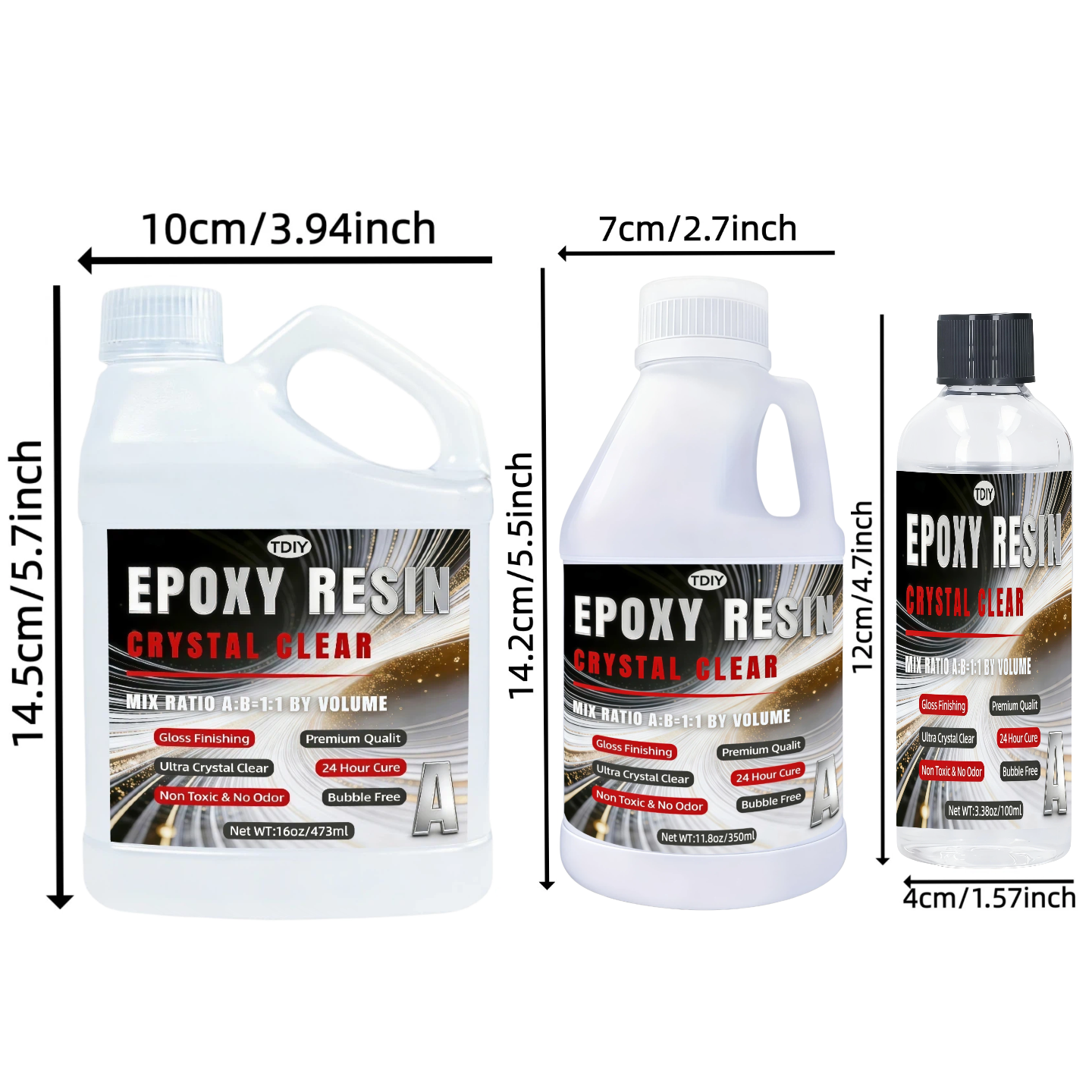 1:1 Crystal Clear Epoxy Resin  - огляд і ціна Gold Foil Flakes