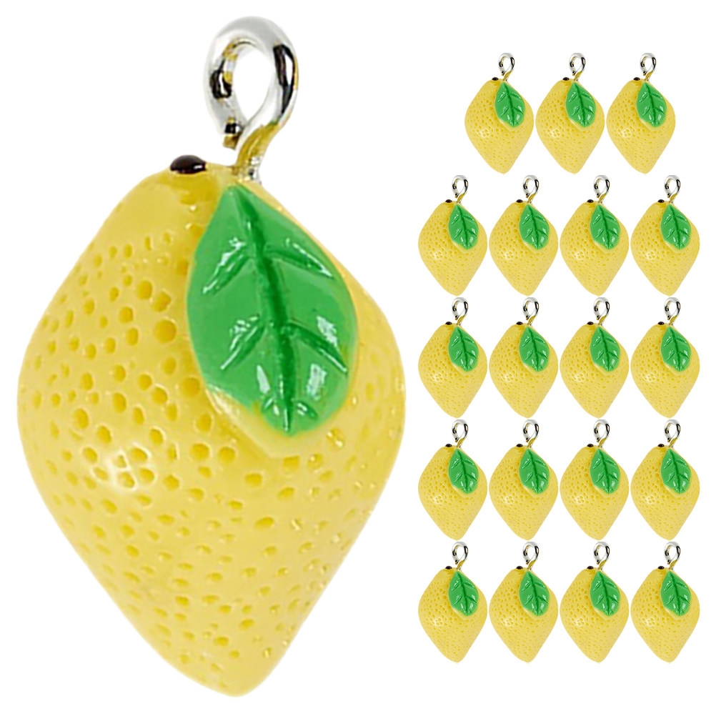 20Pcs Resin Lemon Charms Fruit - огляд і ціна Crafting Resin