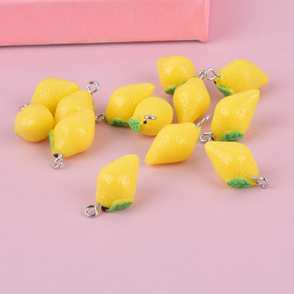 20Pcs Resin Lemon Charms Fruit - огляд і ціна Crafting Resin