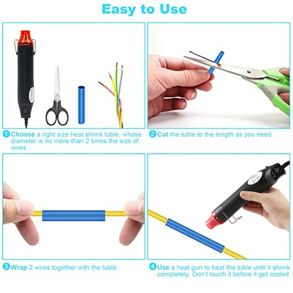 2:1 Shrinkable Wire Shrinking  - огляд і ціна Heat Gun Small