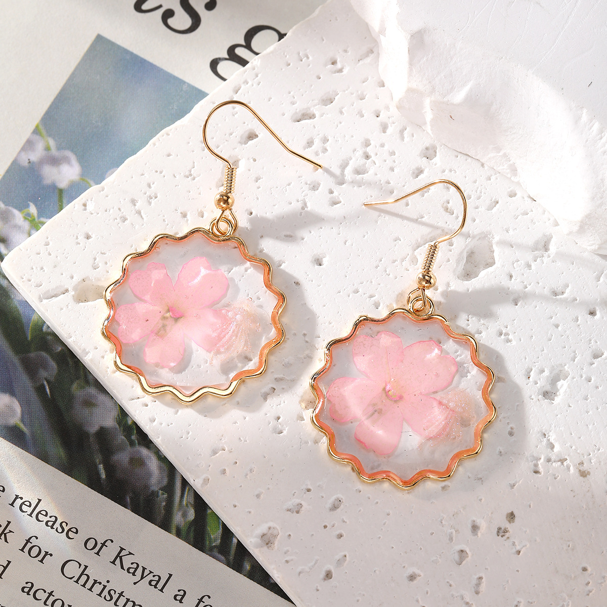 New Dried Flower Dangle Earrin - огляд і ціна Dried Flower Bulk