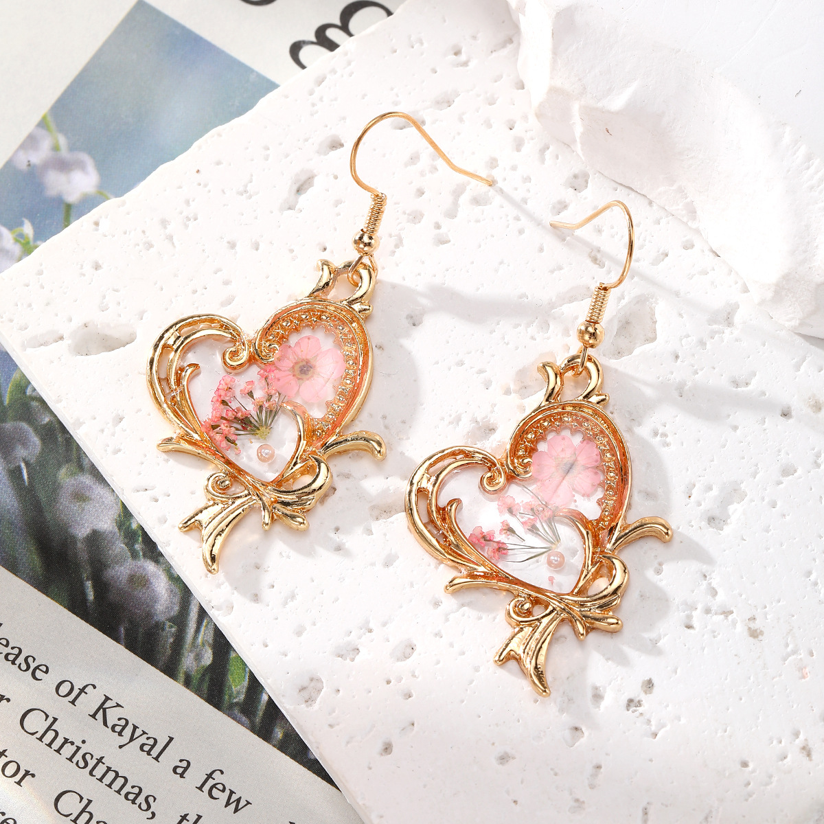 New Dried Flower Dangle Earrin - огляд і ціна Dried Flower Bulk