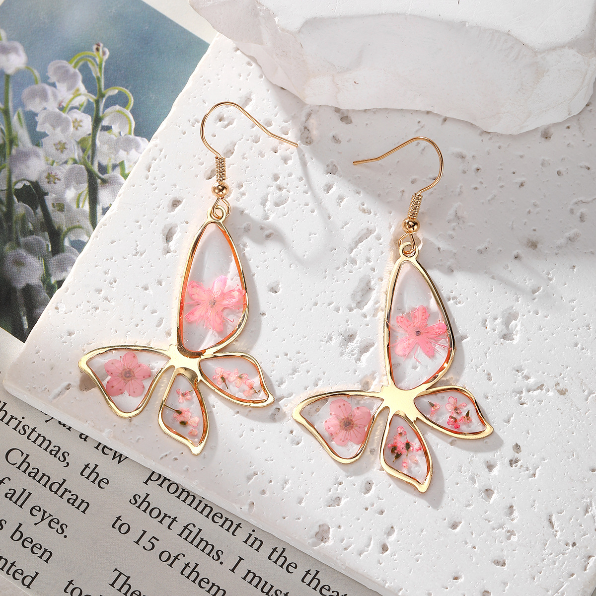 New Dried Flower Dangle Earrin - огляд і ціна Dried Flower Bulk