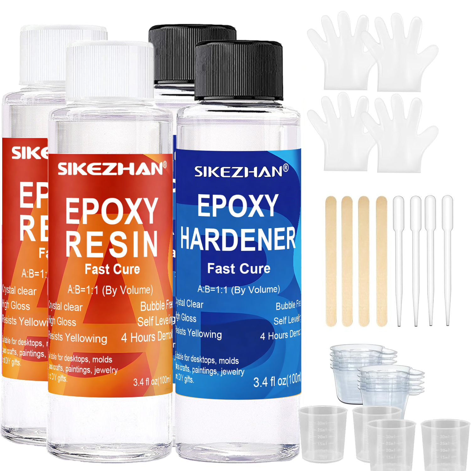 Clear Epoxy Resin AB Glue Hard - огляд і ціна Resin Jewelry Kit