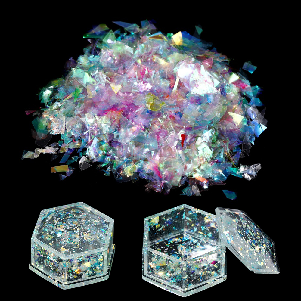 10g Irregular Shiny AB Mirror  - огляд і ціна Gold Foil Flakes