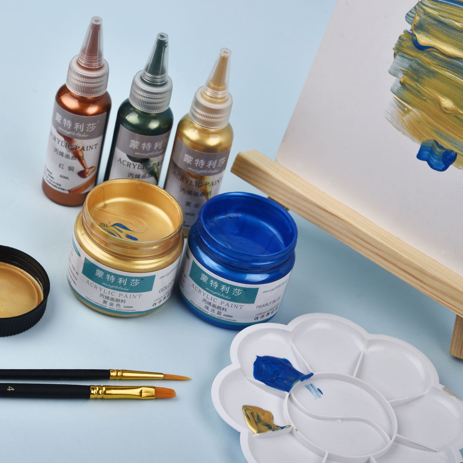7 Colors 60ml/Bottle Metallic  - огляд і ціна Resin Pigment Set