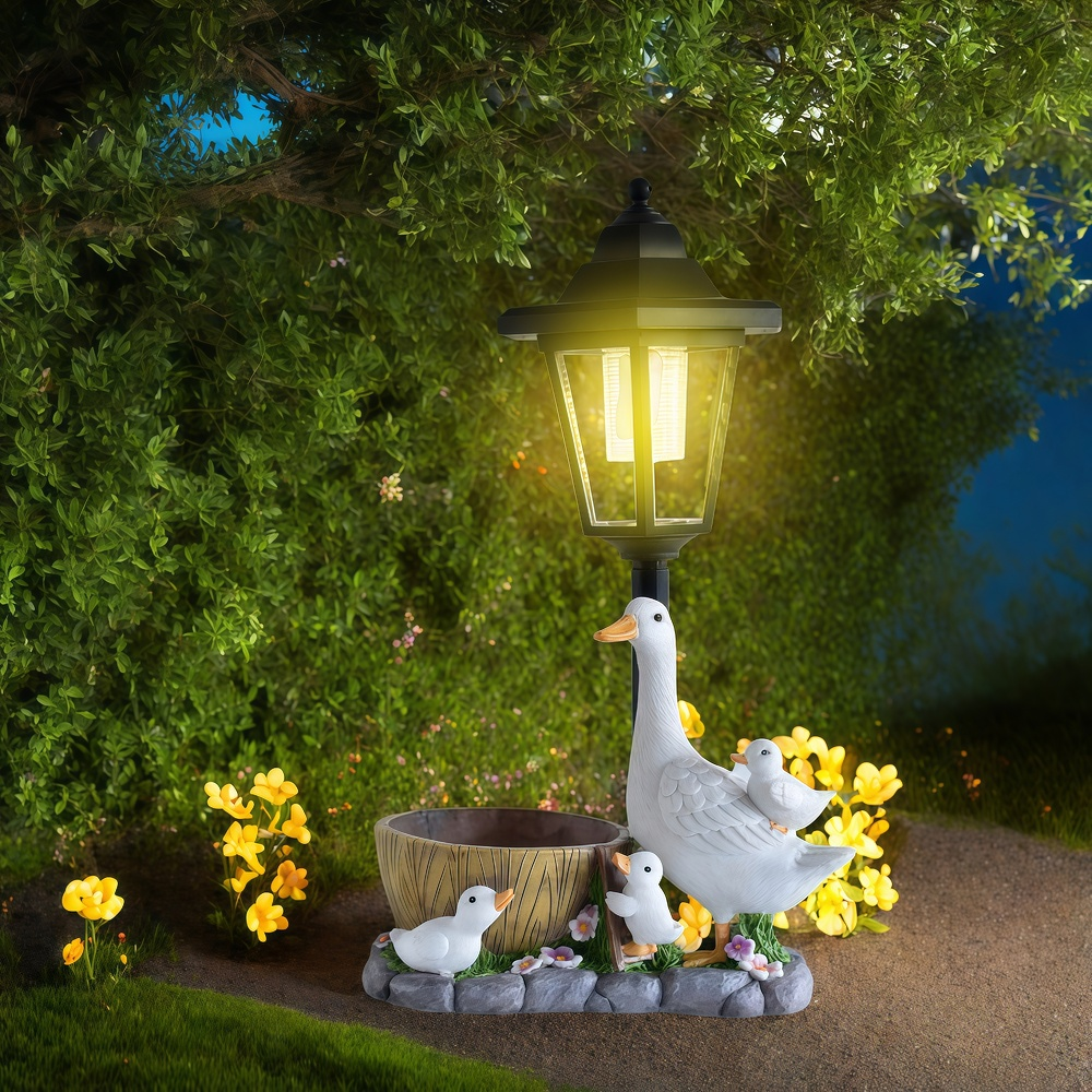 Solar Duck Night Light Garden  - огляд і ціна Resin Craft Supplies