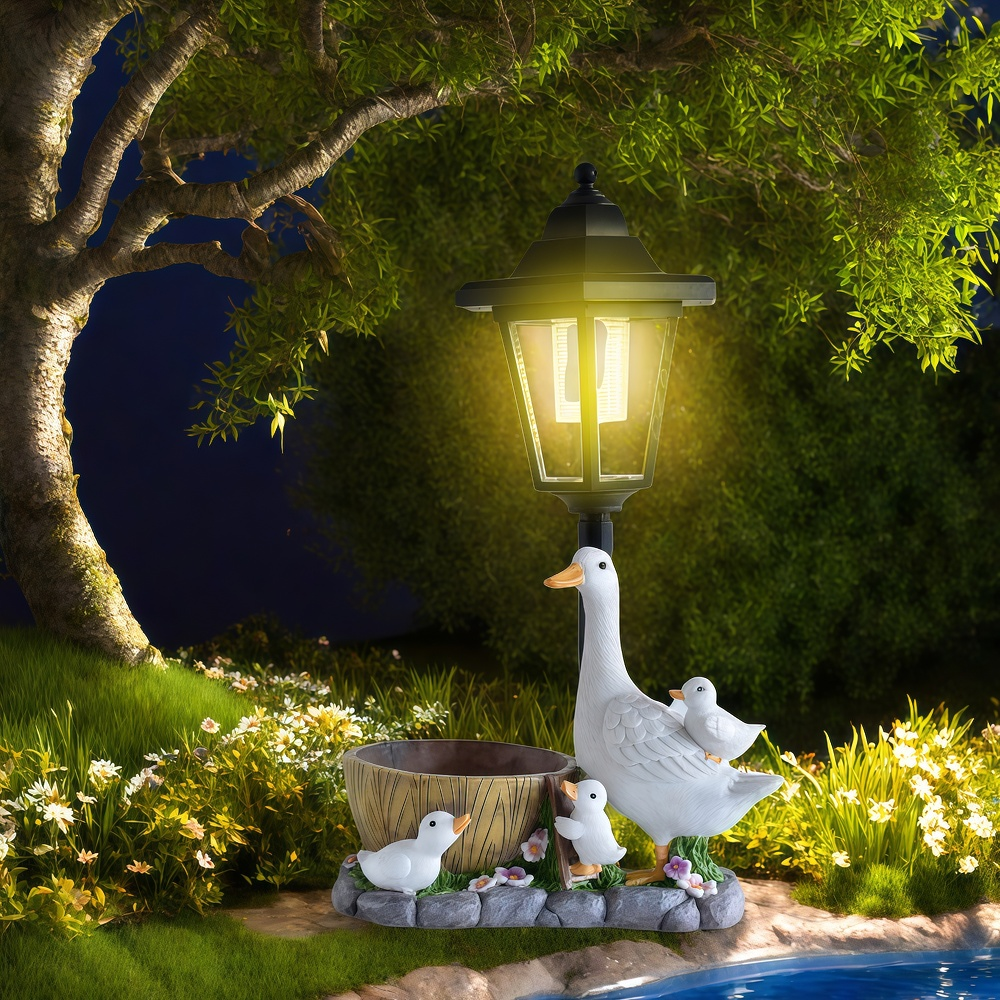 Solar Duck Night Light Garden  - огляд і ціна Resin Craft Supplies