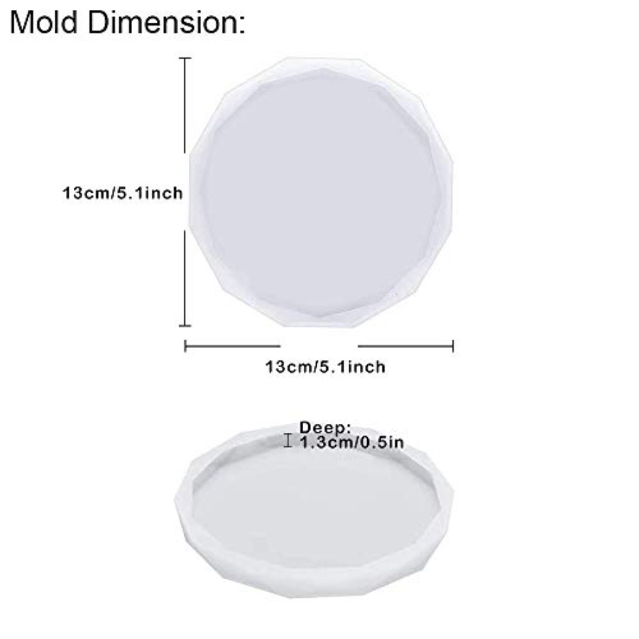 4 Pack Coaster Molds - Diamond - огляд і ціна Geode Mold Silicone