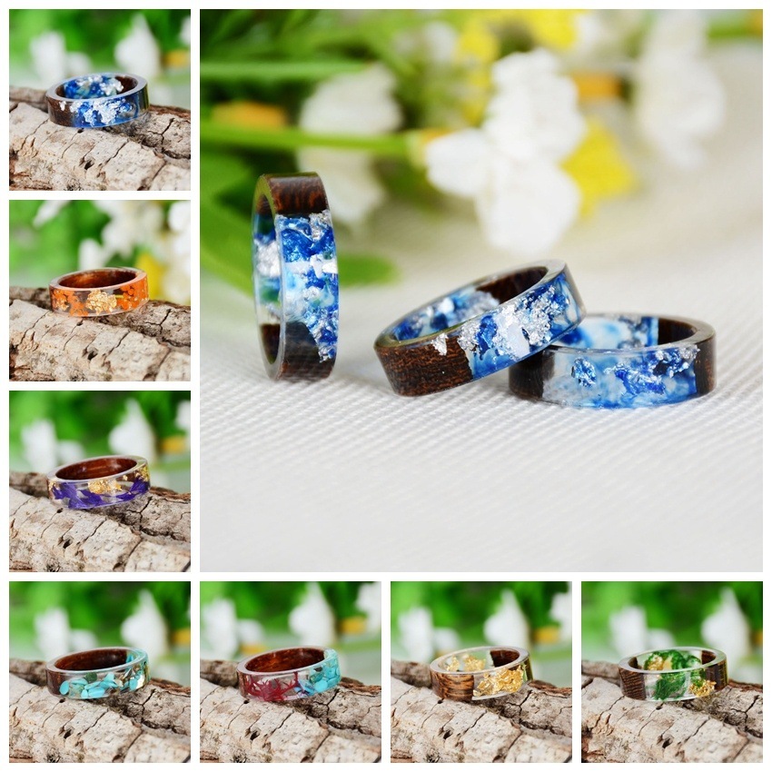 Creative Wooden Resin Ring for - огляд і ціна Dried Flower Bulk